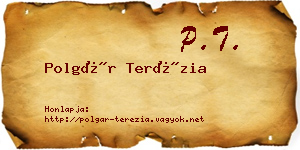 Polgár Terézia névjegykártya